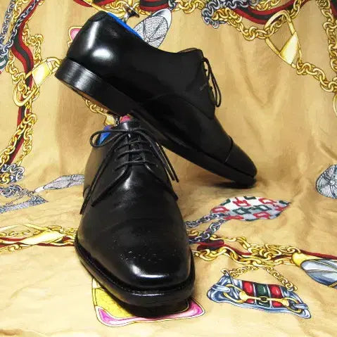 [BUNJANG] Salvatore Ferragamo TRAMEZZA Black Calfskin Straight Tip Oxford Shoes / 이태리명품 페라가모 최상위 트라메짜 블랙카프 스트레이트팁 옥스포드 260