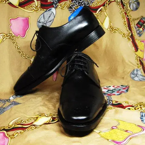 [BUNJANG] Salvatore Ferragamo TRAMEZZA Black Calfskin Straight Tip Oxford Shoes / 이태리명품 페라가모 최상위 트라메짜 블랙카프 스트레이트팁 옥스포드 260