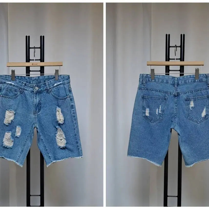 [BUNJANG] Domestic Brand Distressed Denim Shorts (Size M, 28-29) / 국산 헤짐 반바지M 새상품(28-29정도)