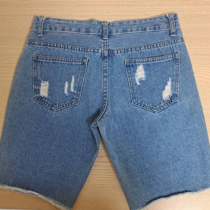 [BUNJANG] Domestic Brand Distressed Denim Shorts (Size M, 28-29) / 국산 헤짐 반바지M 새상품(28-29정도)