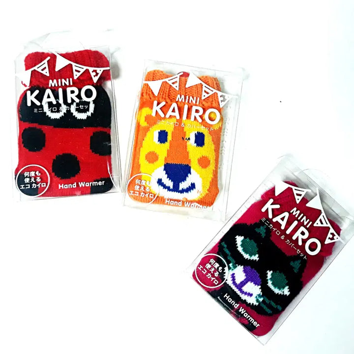 [BUNJANG] Knit Hand Warmer Set (Ladybug, Lion, Cat) - Unsealed / 뜨개 옷 입은 손난로
