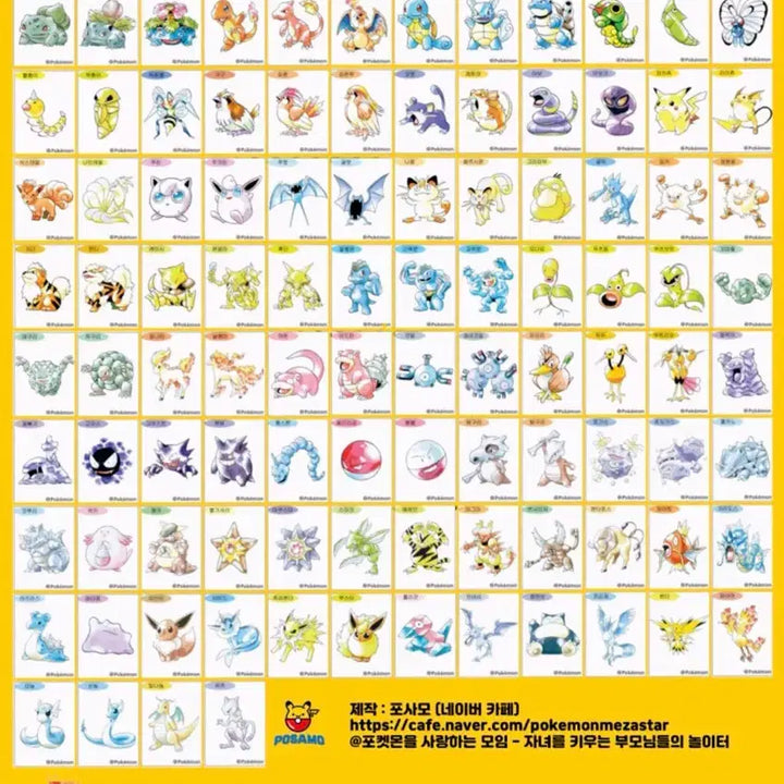 [BUNJANG] Pokemon 30th Anniversary Original Artwork Special Ttibu Seal / 포켓몬 30주년 기념 오리지널 아트웍 스페셜 띠부씰