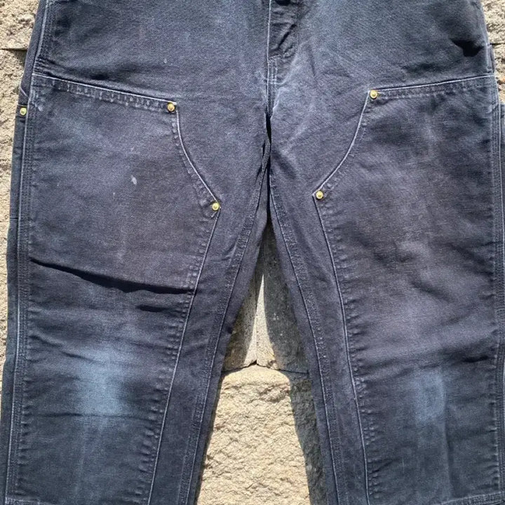 [BUNJANG] Carhartt B01 Double-Knee Loose Original Fit Work Pants Black / 빈티지 칼하트 더블니 워크 팬츠 블랙 31x34