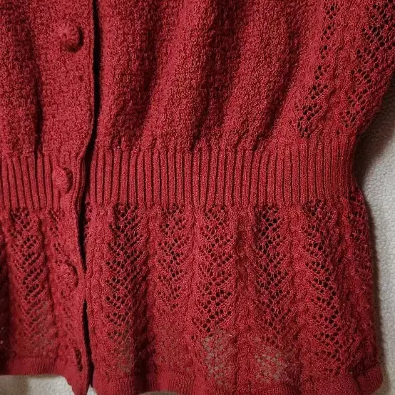 [BUNJANG] Bicolicque Red Cardigan / 비꼴리끄 가디건 레드