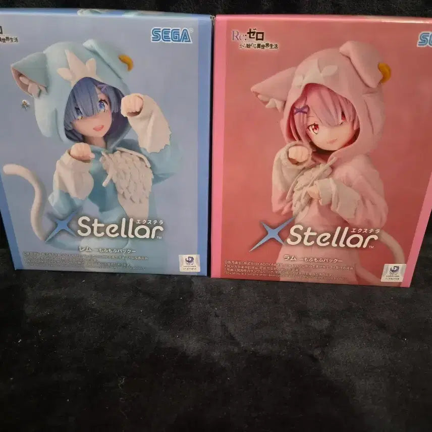 [BUNJANG] Re:Zero Rem/Ram Cat Hoodie Figure Set (2 Types) / RE: 제로 렘/람 고양이 후드 피규어 2종 세트