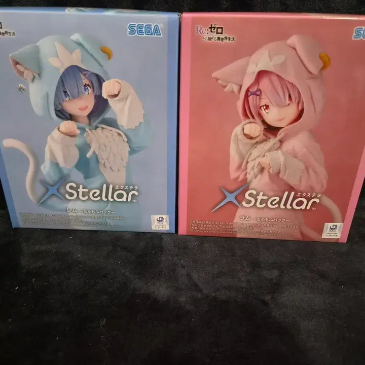 [BUNJANG] Re:Zero Rem/Ram Cat Hoodie Figure Set (2 Types) / RE: 제로 렘/람 고양이 후드 피규어 2종 세트