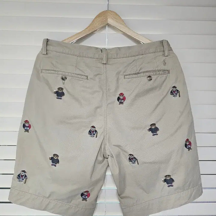 [BUNJANG] Polo Ralph Lauren Bear Embroidered Shorts Beige 31 / 폴로 랄프로렌 베어 자수 반바지 베이지 31