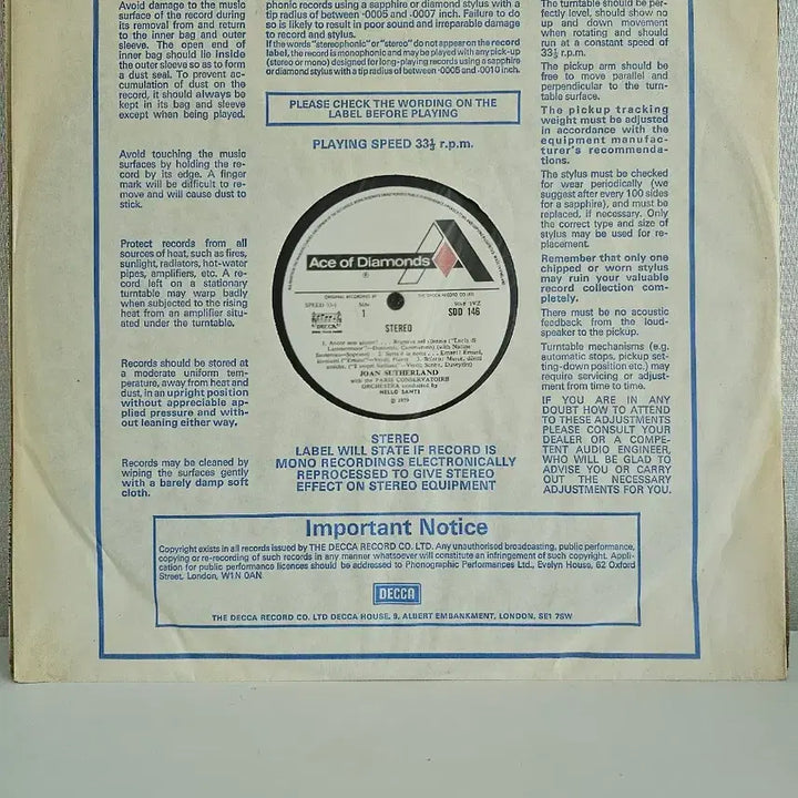 [BUNJANG] Joan Sutherland Opera Arias LP / 조안 서덜랜드 -오페라 아리아  LP