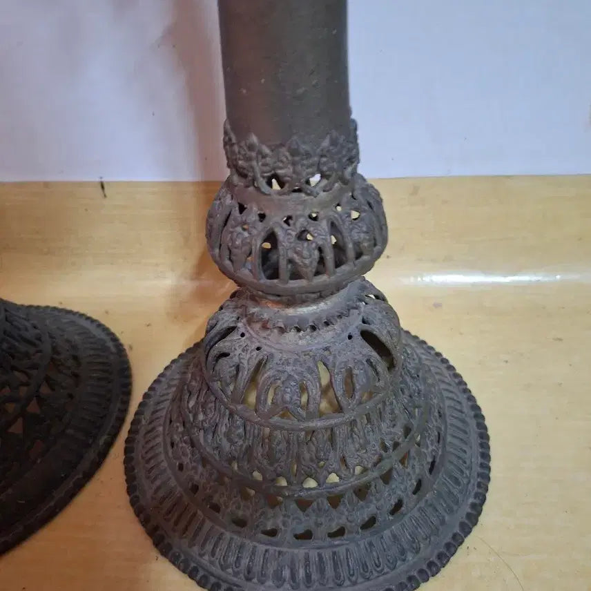 [BUNJANG] Vintage Antique Bronze Candelabra Set / 빈티지 엔틱 청동촛대 세트