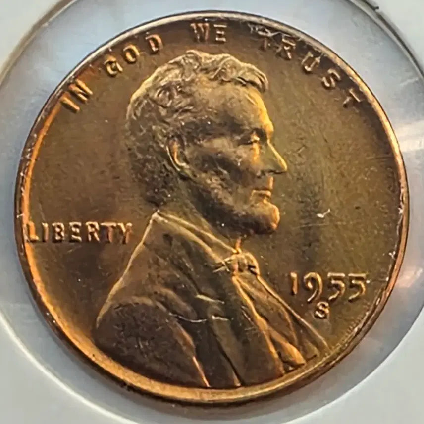 [BUNJANG] 1955-S Lincoln 1 Cent Uncirculated Penny / 링컨 1센트 1955_S 년도 샌프란시스코 미사용 페니