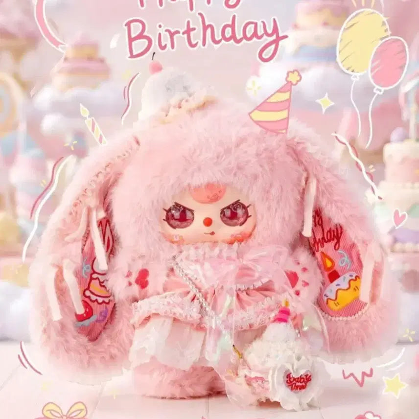 [BUNJANG] Limited Edition Baby Three 800 Happy Birthday Plush Toy / 한정판 베이비쓰리 800 해피버스데이