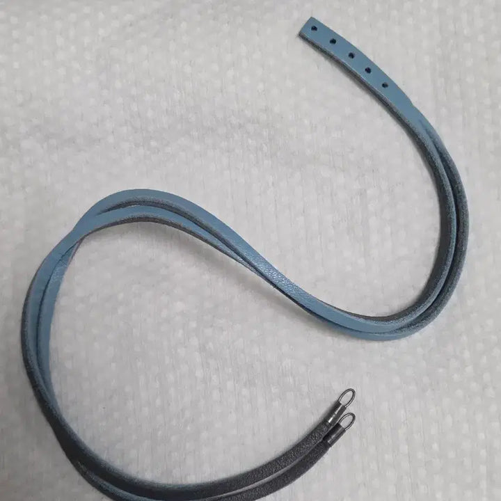 [BUNJANG] Trollbeads Leather Bracelet Black/Sky Blue / 트롤비즈 가죽 팔찌 블랙/스카이블루