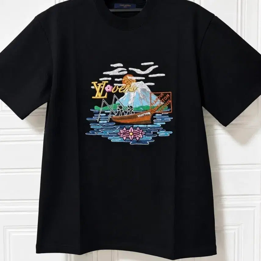 [BUNJANG] Louis Vuitton Short Sleeve T-Shirt Black / 루이 반팔 티셔츠 블랙 95~100