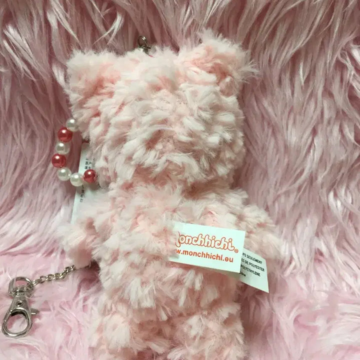[BUNJANG] Monchhichi Pink Bear Keyring Strap SS Vintage / (~19시이전 주문 당일배송)고전 핑크베어 몬치치 키링 스트랩 SS