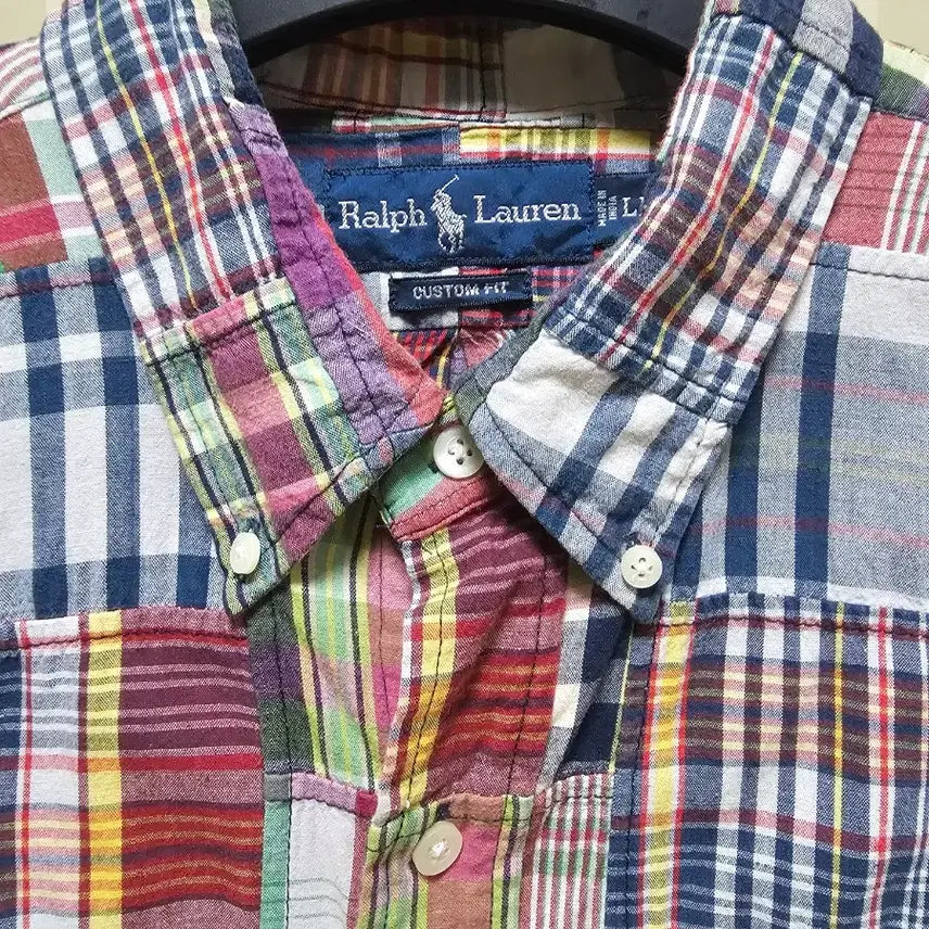 [BUNJANG] Polo Madras Shirt LL / 폴로 셔츠 마드라스 LL
