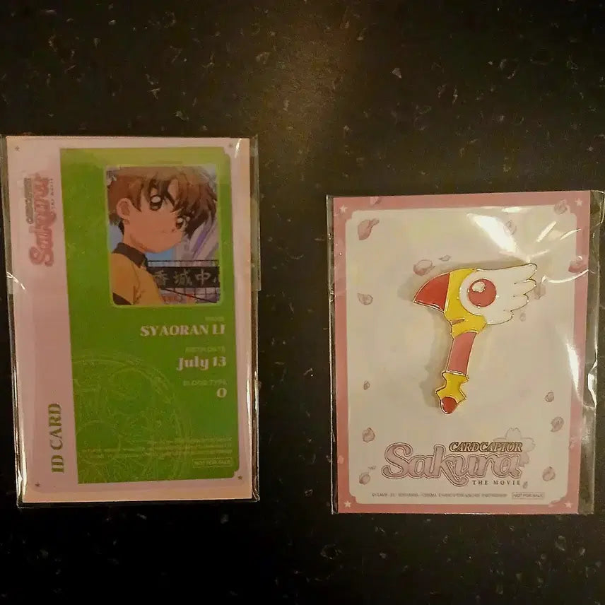 [SOLD OUT] (셋)극장판 카드캡터 체리 사쿠라 특전 3주차 ID 카드 뱃지 샤오랑