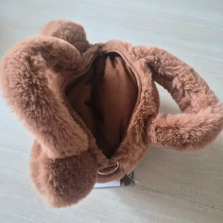 [BUNJANG] Wasabi Bear Fur Tote Bag / 와사비베어 토트백