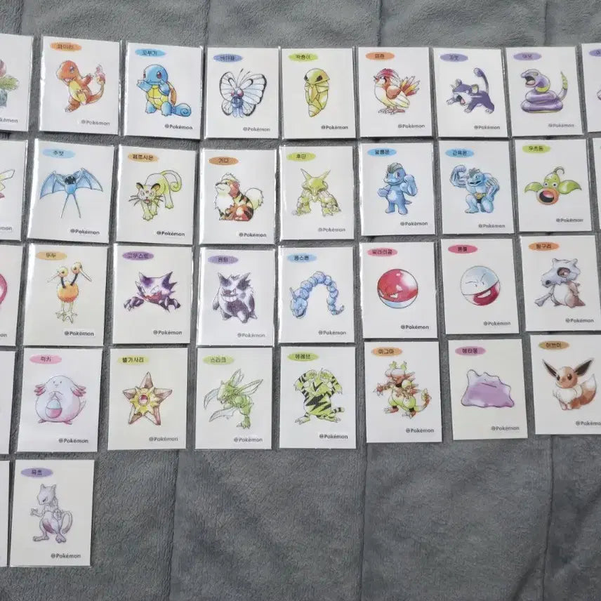 [BUNJANG] Pokemon Art Toy Sticker Bundle Set (29 types) / 포켓몬 아트윅 띠부씰 일괄 29종
