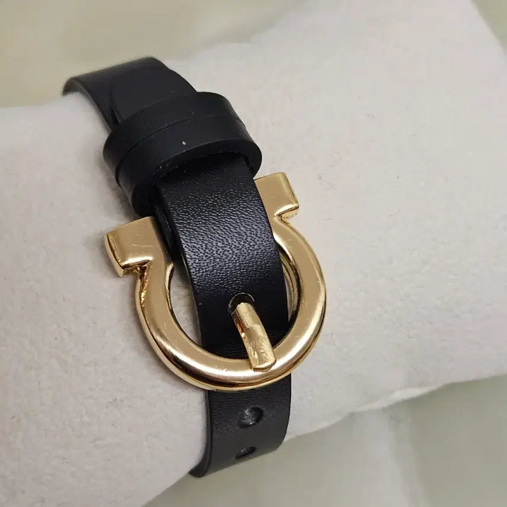 [BUNJANG] Genuine Leather Bracelet Black / 소가죽 팔찌 블랙