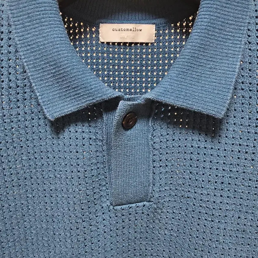[BUNJANG] Customellow 100% Cotton Punching Knit Blue / 커스텀멜로우 니트 코튼 100