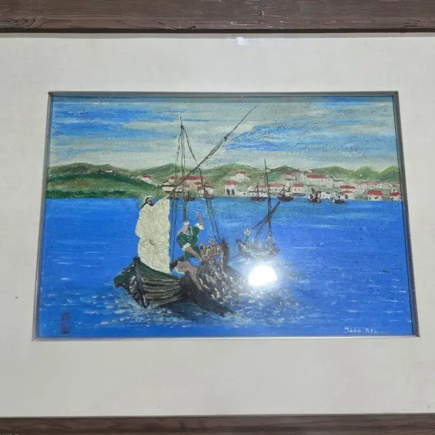 [BUNJANG] Lee Kwang-jin Oil Painting (10-ho Size with Frame) / 이광진 화백 정품  유화 그림 (10호 액자 포함)