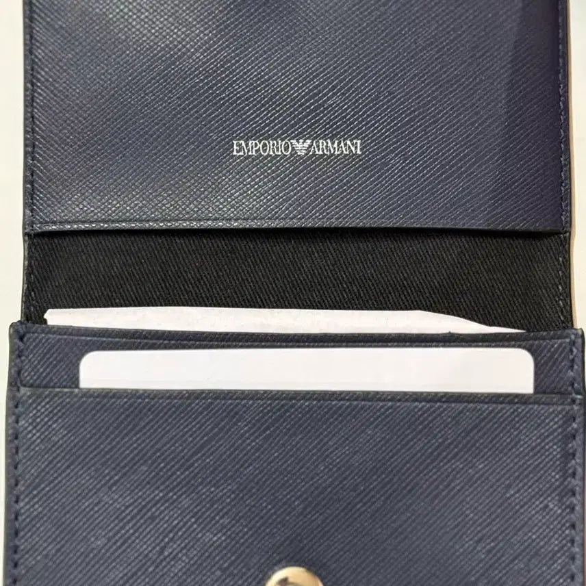 [BUNJANG] Emporio Armani Saffiano Leather Card Holder Navy / [새제품] 엠포리오 아르마니 카드지갑 네이비