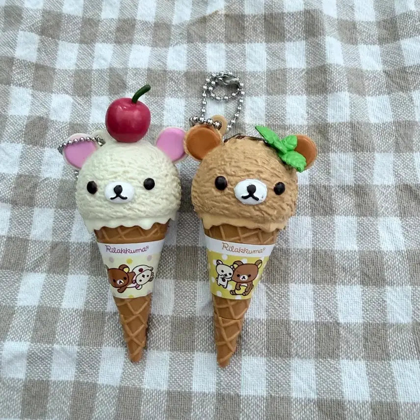 [BUNJANG] San-X Rilakkuma Ice Cream Classic Keyring Set / 산엑스 리락쿠마 아이스크림 고전키링 세트판매