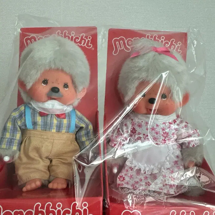 [BUNJANG] Authentic Monchhichi Grandfather &amp; Grandmother Set / 정품 몬치치 할아버지 할머니 세트