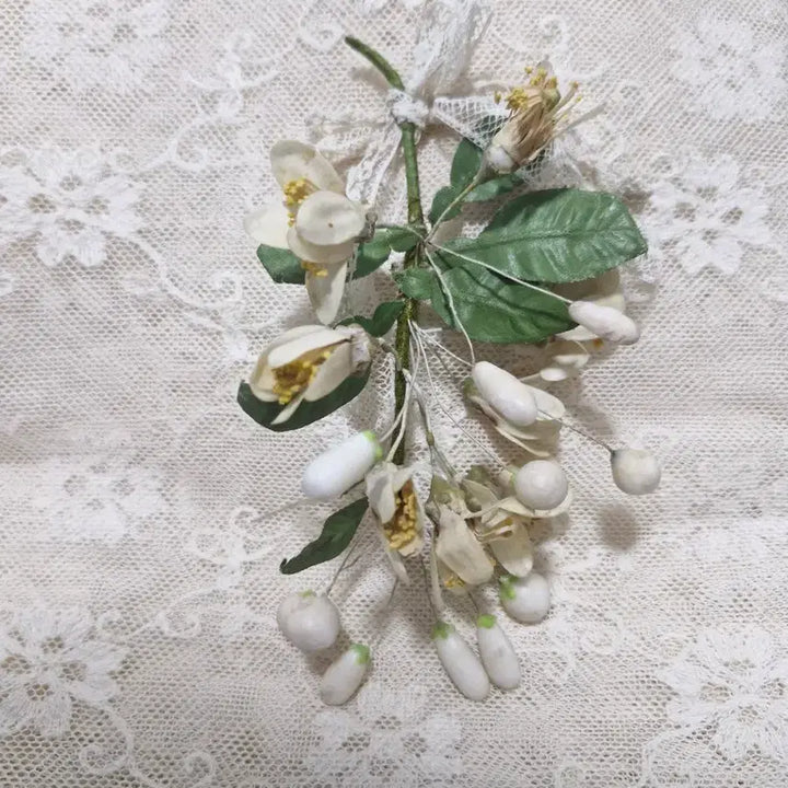 [BUNJANG] French Antique Wax Flower Boutonniere / 프랑스앤틱 왁스꽃 부토니에 ((가격내림))