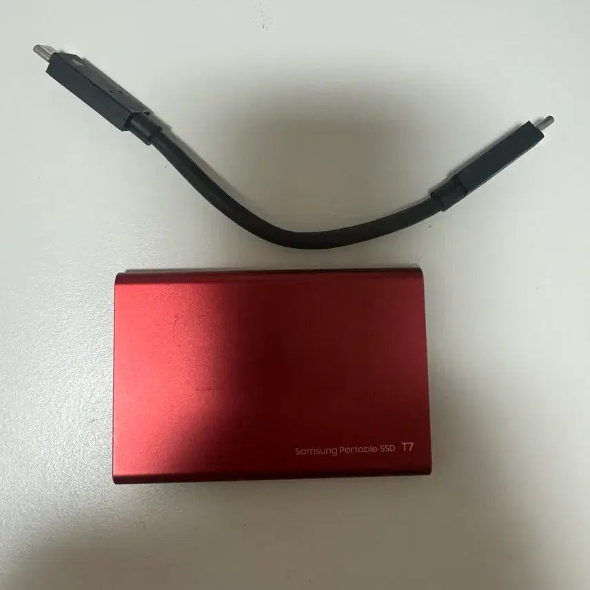 [BUNJANG] Samsung T7 2TB Portable SSD (Red) / 삼성 ssd t7 2tb팝니다.