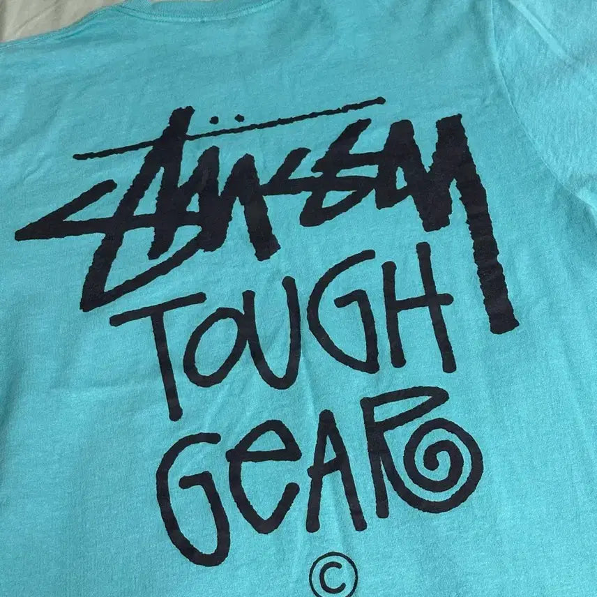 [BUNJANG] Stussy Tough Gear T-shirt Ocean / M)스투시 터프 기어 티셔츠 오션