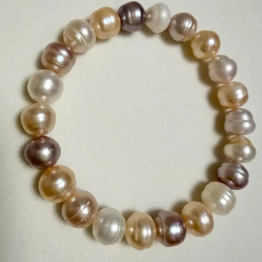 [BUNJANG] Natural Freshwater Pearl Candy Baroque Bracelet 8-9mm / 새상품) 천연 담수진주 캔디바로크 진주팔찌 8-9mm 고무줄