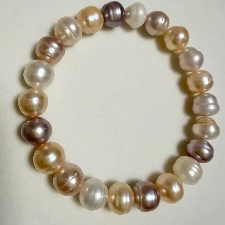 [BUNJANG] Natural Freshwater Pearl Candy Baroque Bracelet 8-9mm / 새상품) 천연 담수진주 캔디바로크 진주팔찌 8-9mm 고무줄