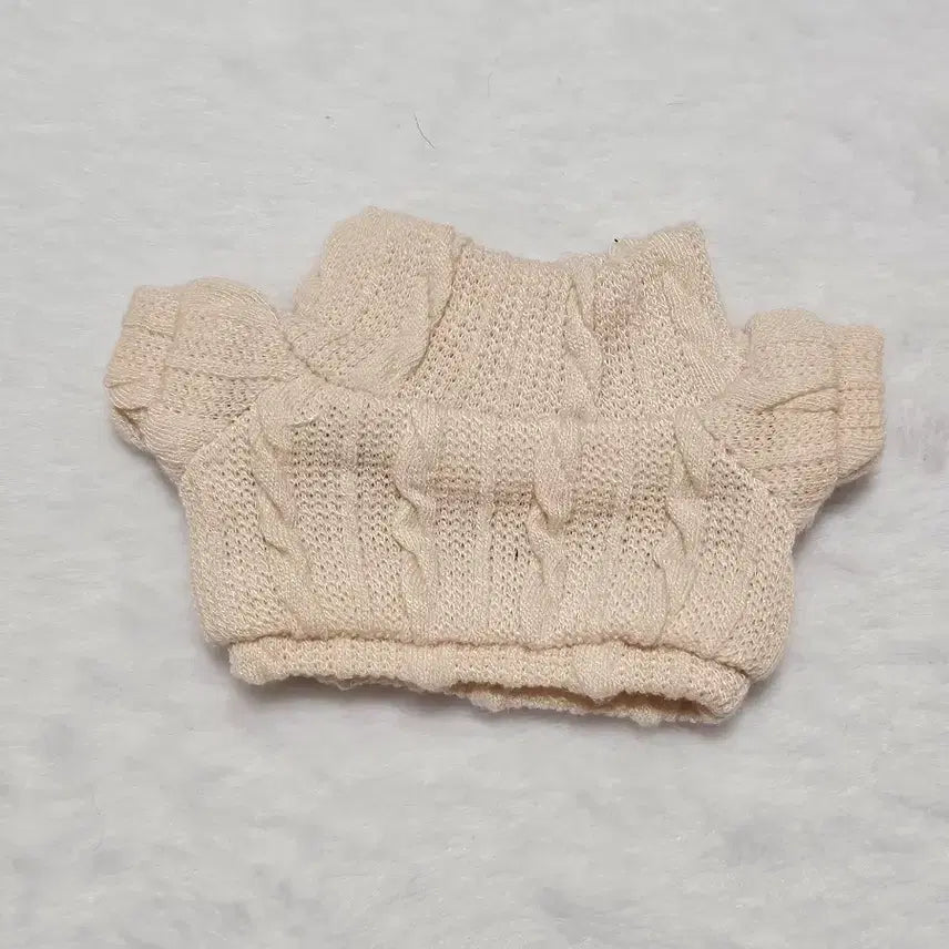 [BUNJANG] 10cm Beige Sweater Knit Doll Clothes / 10cm 베이지 스웨터 니트 솜인형옷