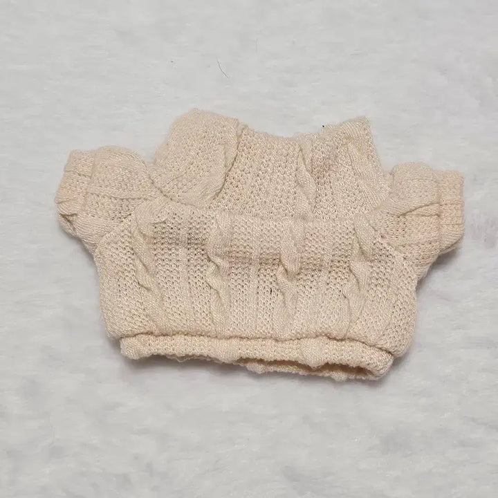 [BUNJANG] 10cm Beige Sweater Knit Doll Clothes / 10cm 베이지 스웨터 니트 솜인형옷