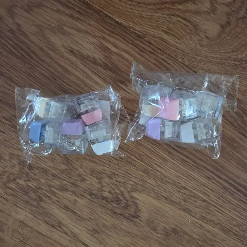 [BUNJANG] Translucent Keycap Keychain Mix Color (Set of 10) / 투명 키캡 키링 믹스 색상 10개 판매합니다.