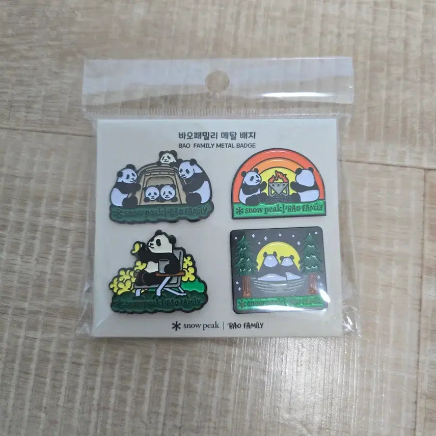 [BUNJANG] Bao Family Snow Peak Badge Set / 바오패밀리 스노우피크 뱃지세트