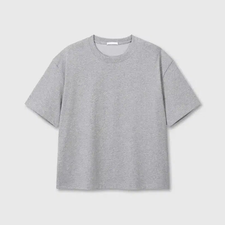 [BUNJANG] DIVEIN Uniform Cropped Short-Sleeve T-Shirt Melange Grey / [0] 다이브인 유니폼 크롭 반팔티 멜란지그레이