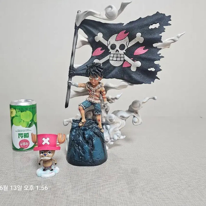 [BUNJANG] The Little Prince Flag Luffy Resin Unsealed Figure with Chopper / 소왕자 깃발루피 레진 개봉양품 쵸파포함