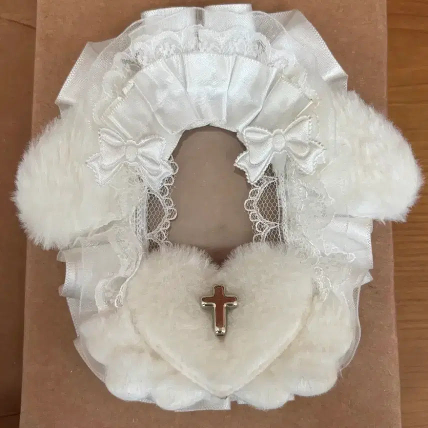 [BUNJANG] White Dog Lace Photocard Holder / Top Loader / 하얀색 강아지 레이스 포카홀더 / 탑꾸 탑로더