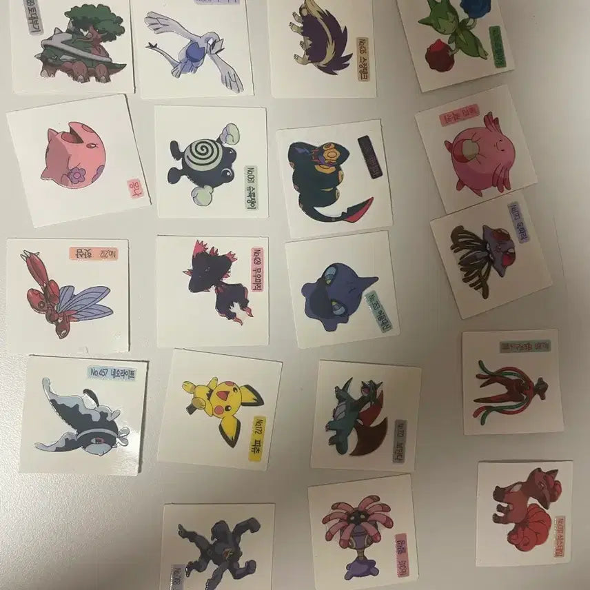 [BUNJANG] Shany Pokemon Bread Stickers Bundle Set (126EA) - 2009 Version / 샤니 신버전(09년) 포켓몬 빵 띠부띠부씰 일괄 126EA