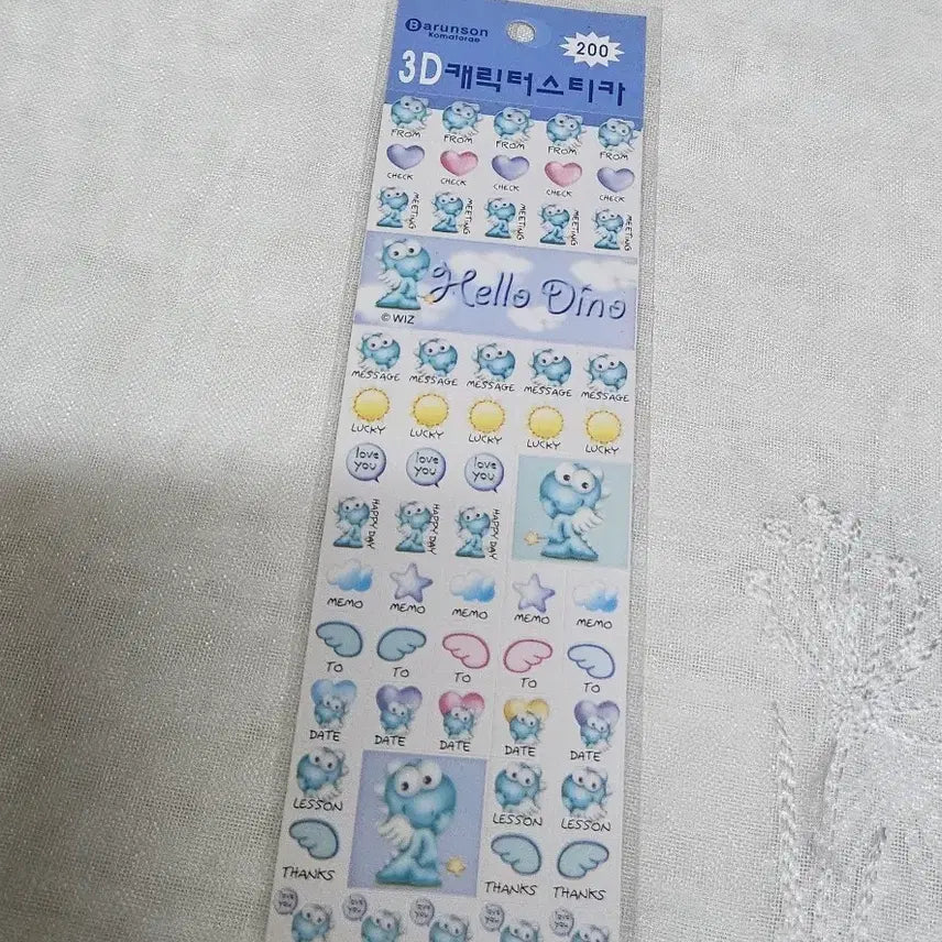 [BUNJANG] Bareunson Classic Stationery Dino, Wiki, Gaegolguri, Bubi Sticker Set / 바른손 스티커 고전문구 디노 위키 개골구리 부비 다꾸 사각 캐릭터