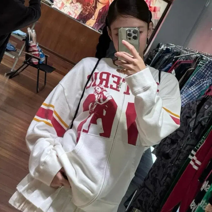 [SOLD OUT] 히스테릭글래머 76 집업 점퍼 화이트
