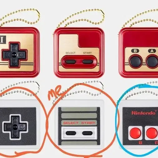 [BUNJANG] Nintendo Store Limited Controller Gachapon Famicom NES Keyring / 닌텐도 스토어 한정 컨트롤러 가챠 패미컴NES 키링 교환