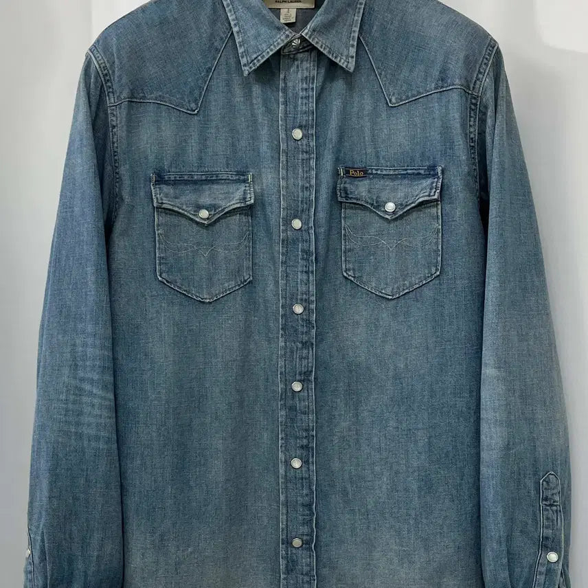 [BUNJANG] Polo Ralph Lauren Concho Southwestern Washed Denim Shirt / 폴로 랄프로렌 콘초 인디언 사우스 웨스턴 워시드 데님 셔츠
