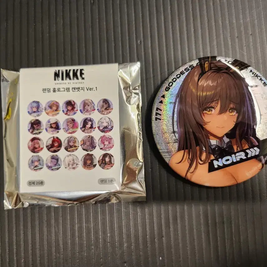 [BUNJANG] Nier: Automata Random Version 1 Can Badge Noir / 니케 랜덤 버전1 캔뱃지 누아르
