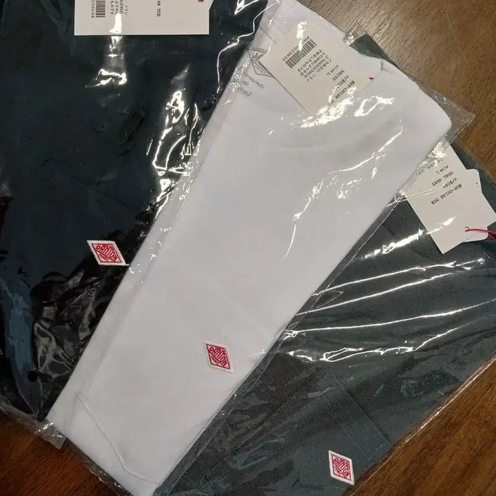 [BUNJANG] DANTON Pocket Short Sleeve T-Shirt Set (Black, White, Charcoal) - L / 단톤 포켓 반팔 티셔츠 블랙/화이트/차콜 L