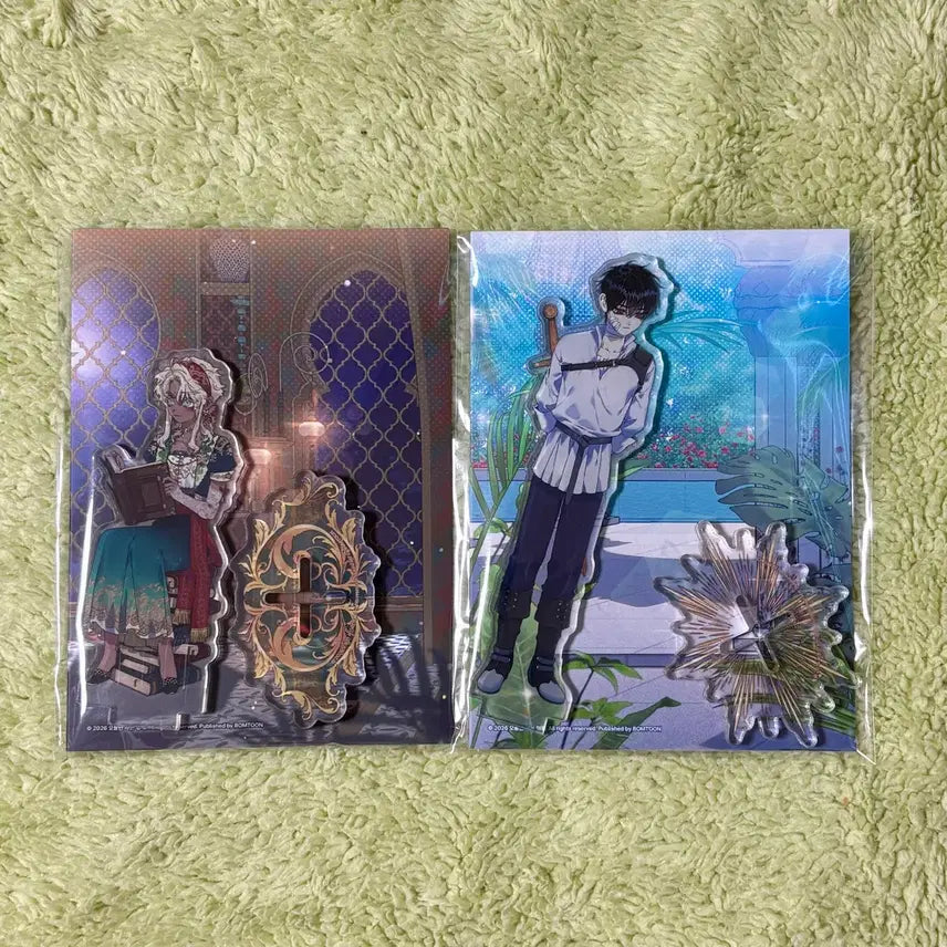 [BUNJANG] Baekya-ui Kkotgil Shuraka &amp; Tei Acrylic Stand Photocard Bundle Set / [미개봉] 백야의 꽃길 어린이 아크릴 스탠드 포카 슈라카 테이 레봄