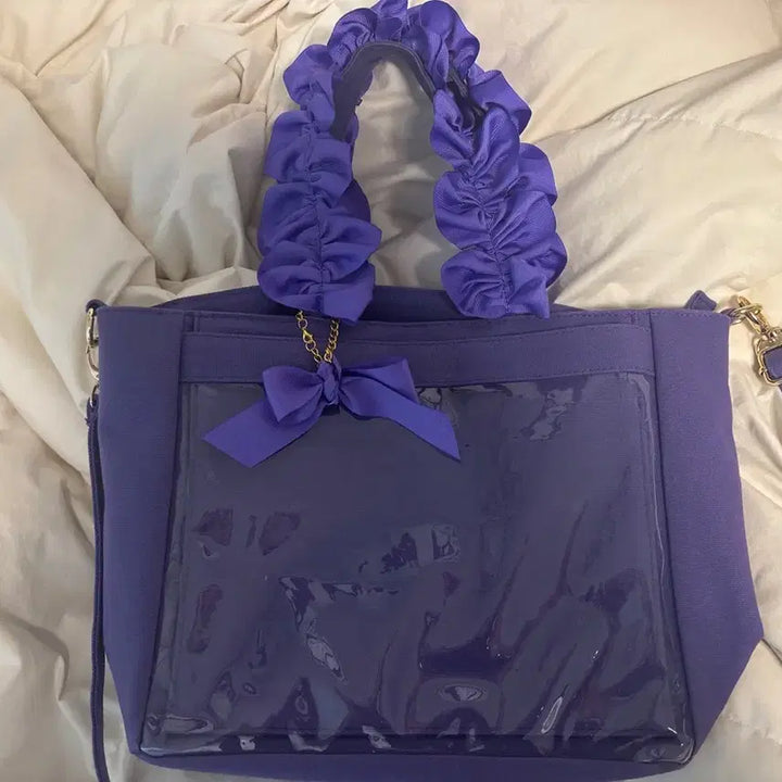 [BUNJANG] Jakamat Hand Frill A4 Purple Ita Bag / 자카마트 핸드프릴 a4 보라색 이타백