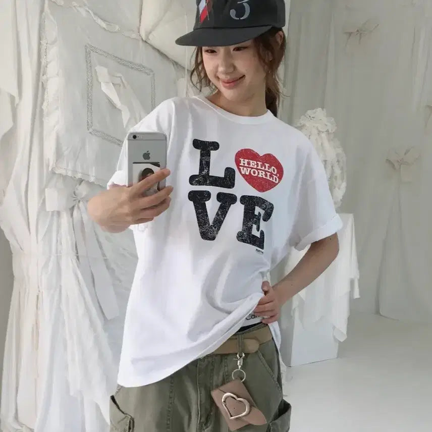 [BUNJANG] MIM THE WARDROBE LOVE Short-Sleeve T-Shirt / [새상품] 밈더워드로브 LOVE 반팔티